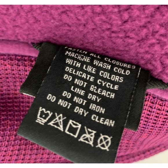 CB Sports Womens Fall Campus Fitted Bomber Jacket Size L Ribbed Purple Fleece - Picture 8 of 10